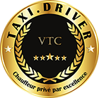 Logo taxi driver vtc de cherbourg
