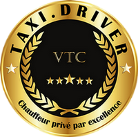 Logo taxi driver vtc de cherbourg